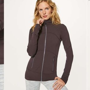 Lululemon Contour Jacket - Pelt/Soft Maroon - Size 12